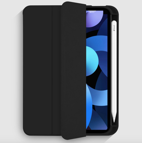 Imagem 2 de 2 de Capa Smartcase Para iPad Mini 6 Com Suporte Pencil - Preta