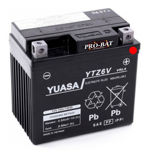 Bateria Gel Yuasa Ytx5l-bs Ytz6v Biz125 Cg Titan Pro-bat