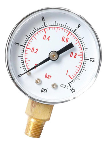 Manómetro, 1/8 Bspt , 0-15psi, 0-1bar, Adecuado Para