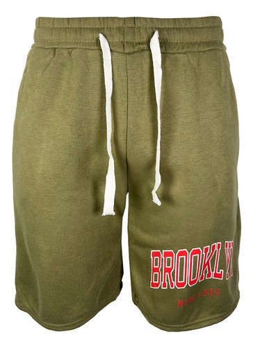 Bermuda Deportiva Con Estampado Moderno Y Cintura Ajustable
