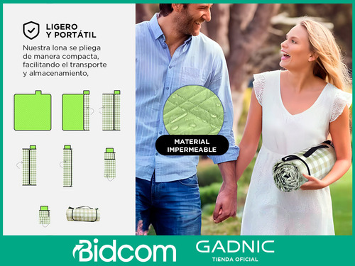 Lona Playera Gadnic Impermeable Manta De Picnic Plegable