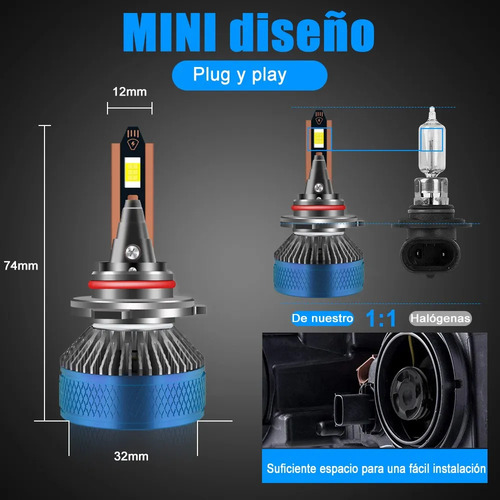 Para Mazda Kit De Faros Led 9005 H11 H8 De Haz Alto/bajo N Mazda 3 2010-2016