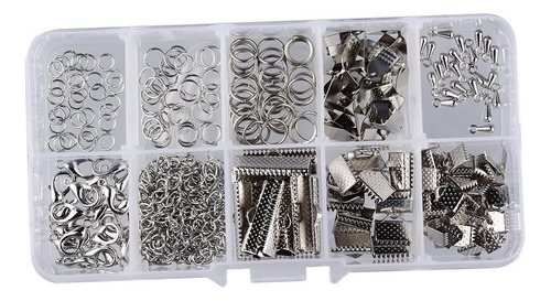 400 Piezas Diy Joyería Cinta Cierre Final Kit Surtido