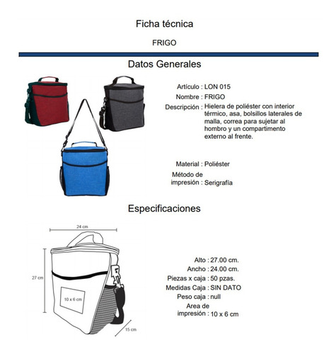 Imagen 6 de 10 de Hielera De Poliéster Con Interior Térmico Y Correa Ajustable