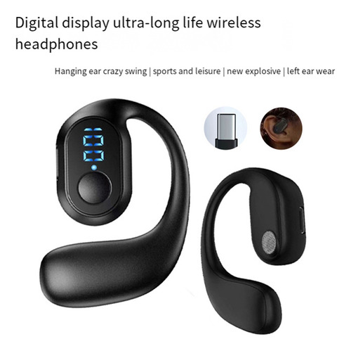 Auriculares Colgantes De Una Sola Oreja Con Pantalla Digital