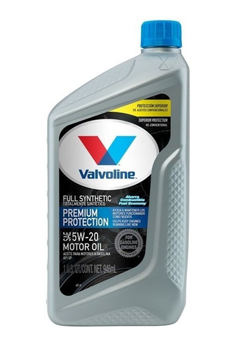 Aceite 5w20 Sintetico Premium Protection Valvoline 