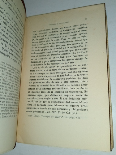 El Fretamento En El Derecho Español - Dr. Jesús Rubio (Usado)