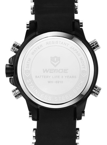 Relógio Weide Preto Top Analógico Digital Original Promoção