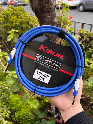 Cable De Guitarra Y Bajo 3 Metros Kirlin Serie Premium Azul