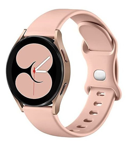 Malla De Silicona Para Samsung Watch 4 Rosa Sand Talle L