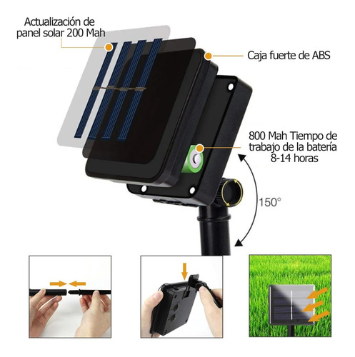 Imagen 3 de 7 de Guirnalda Navideña Luces Solare Led Decorativas 6.5 M,30 Pcs