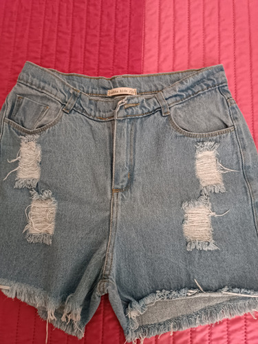 Short De Jean T16 C/roturas Niña/adolescente. Hermoso !! 