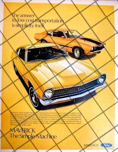 Afiche Retro  Autos Ford Maverick  1971 -1058