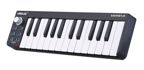 Teclado Musical Controlador Midi Worlde Easykey Portátil C/