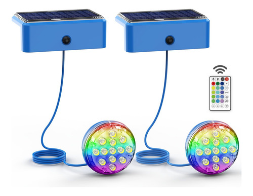Luces Solares Para Piscina Led Sumergibles Ip68 16 Colores Color De La Luz