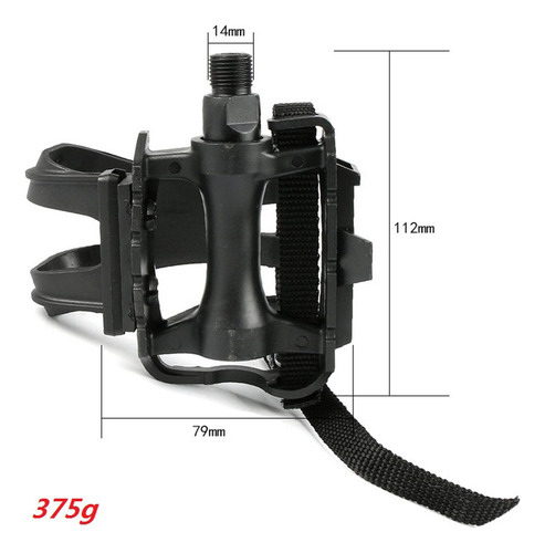 - Pedales De Bicicleta Fija De Aleación Con Clips Y Correas