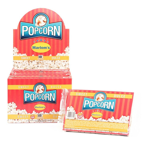 Popcorn Marlom's Dulce Display 12 X 95 Gr Pochoclos Sin Tacc