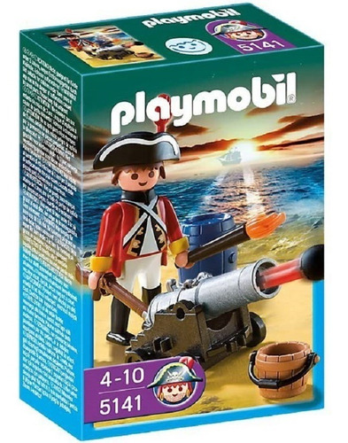 Todobloques Playmobil 5141 Piratas Barco Soldado Con Cañón