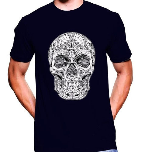 Camiseta Premium Dtg Calavera Estampada Skull Art