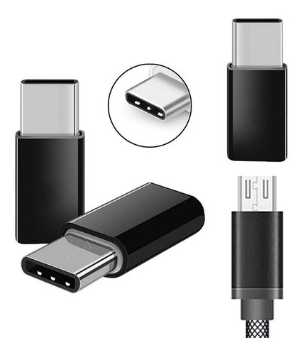 Adaptador Micro Usb V8 Femea X Usb Tipo C Macho iPhone 15 16