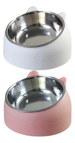 2 Cuencos De Metal Elevados For Perros Y Gatos, Plato De