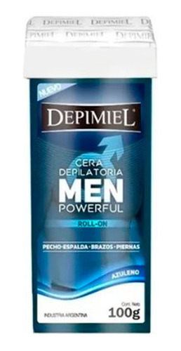 Cera Cartucho Roll-on Men Hombre Azuleno Depimiel 100gr