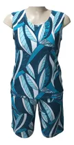 Comprar Kit 2 Conjuntos Feminino Sem Manga Senhoras Short E Blusa