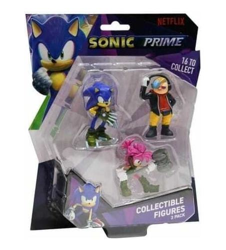 Figuras Coleccionables (x3) Sonic Prime Caffaro Son2020