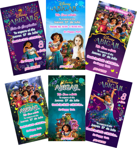 Invitación Digital Encanto Personalizada Cumpleaños 3x1