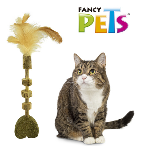 Fancy Pets Juguete Para Gato Varita Con Catnip Corazon Pluma
