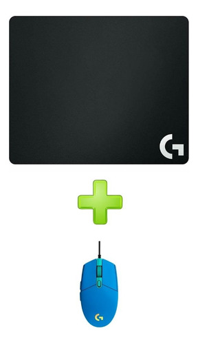 Mouse Pad Gamer G440 3mm + Mouse Con Cable G203 Logitech