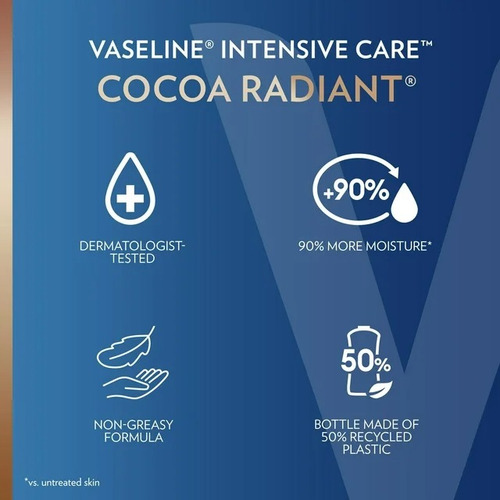 Vaseline Crema Corporal Cocoa Radiant Intensive 947 Ml Cacao