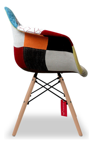 Imagen 5 de 6 de Silla Poltrona Vincenzi Eames Dublin Patchwork R4584