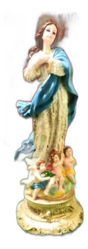 Virgen De La Inmaculada Concepción, Fig De Resina 30x10x10