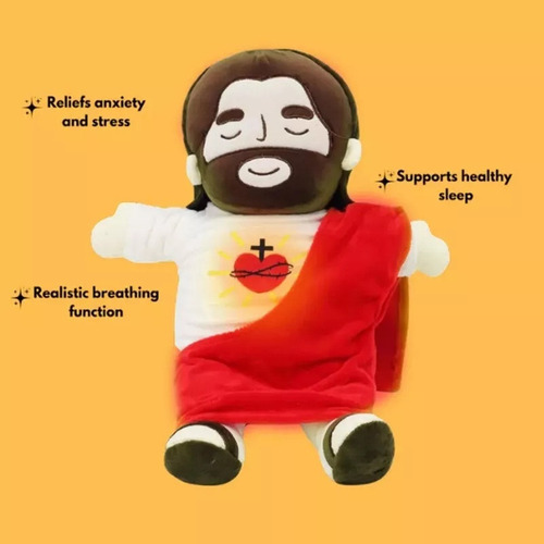 2pcs-navidad Peluche Jesús Que Respiras Con Música Y Luces A