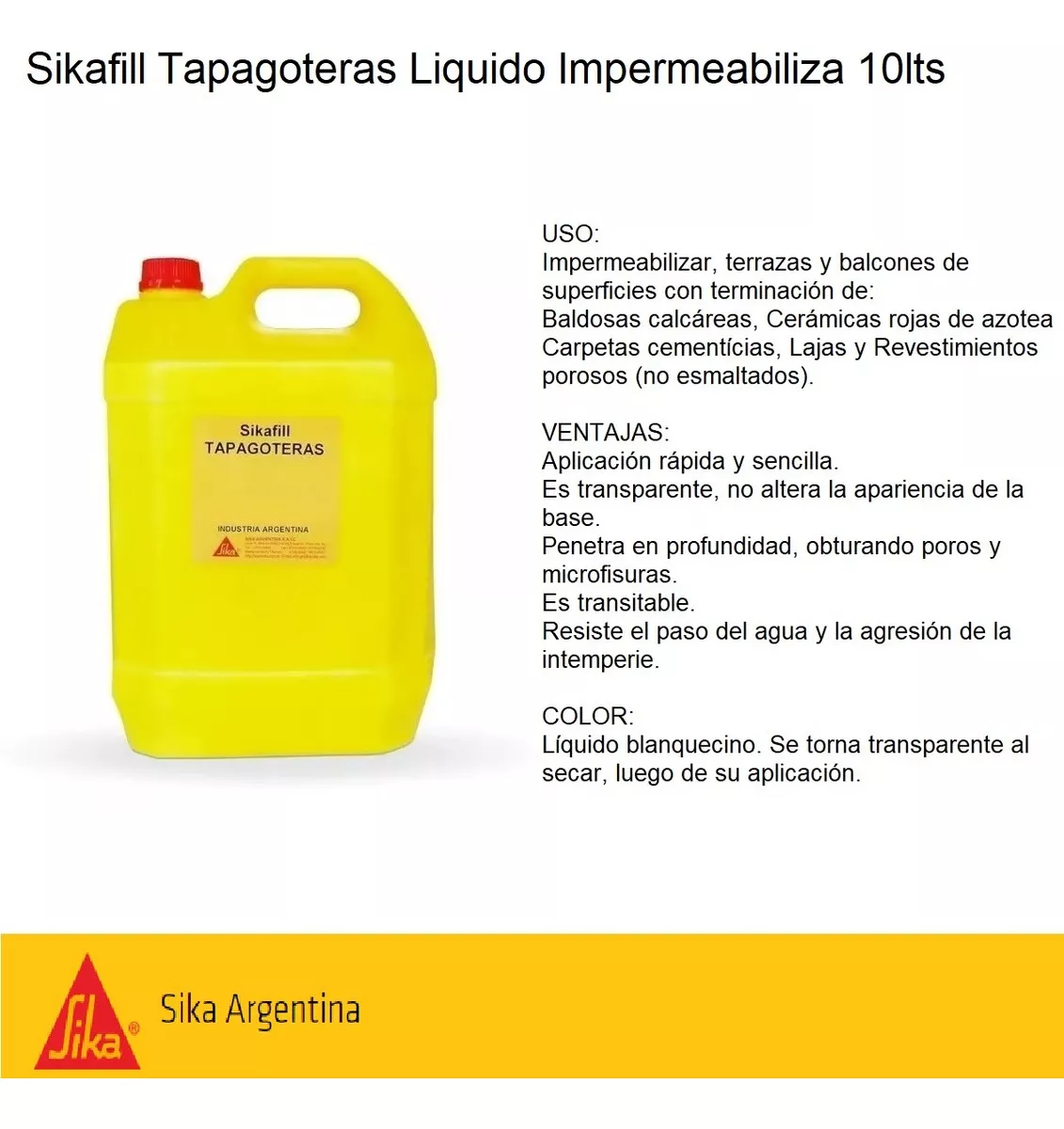 Tercera imagen para búsqueda de sika tapagoteras