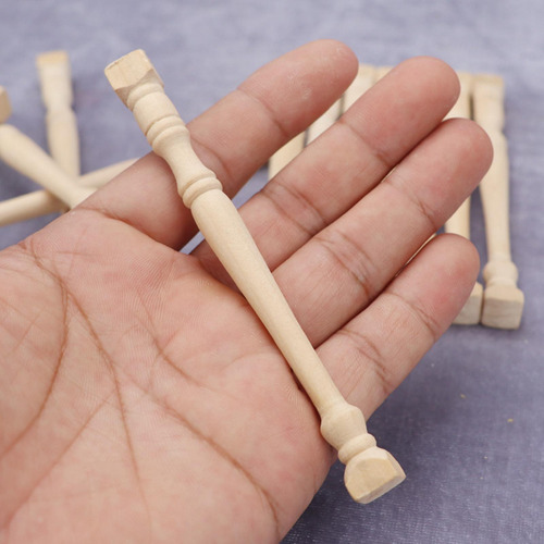 5 X 4 Balaustradas De Poste De Madera Para Casa De Muñecas