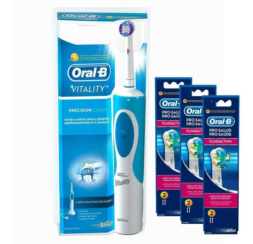 Escova Elétrica Oral-b Vitality 110v + 6 Refil Floss Action