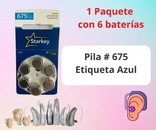  Starkey Premium Zinc Air - Baterías para audífonos (tamaño 13)  : Salud y Hogar