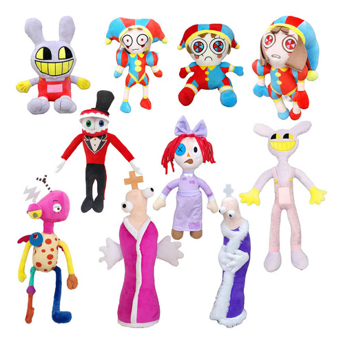 10 Piezas The Amazing Digital Circus Clown Dolls, Juguete De
