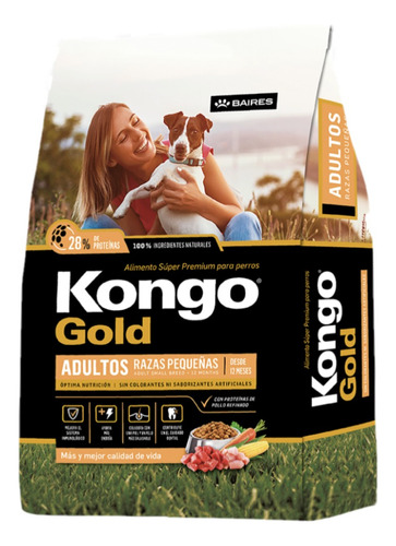 Kongo Gold Alimento Para Perros Raza Pq Adulto 15kg