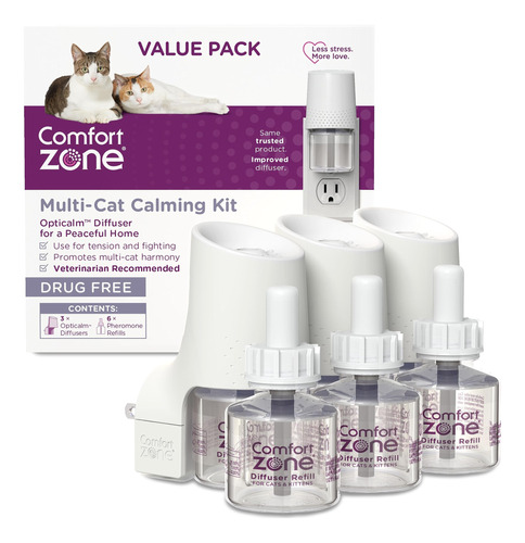 Comfort Zone Difusor Multi-cat: Kit De Valor (3 Difusores Y