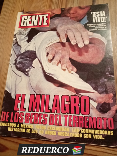 Gente 1054 Año 1985 Terremoto México Sabatini Pippo 3/10 E