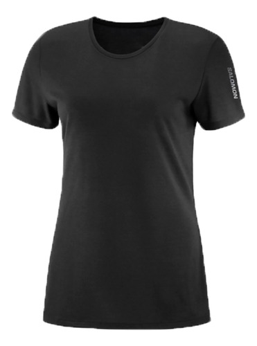 Remera Salomon Running Mujer Predict Ss M Negro Ras