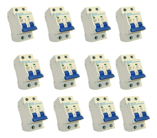 Pack 12 Llaves Térmicas Seltir 6k Contacto Electricidad 