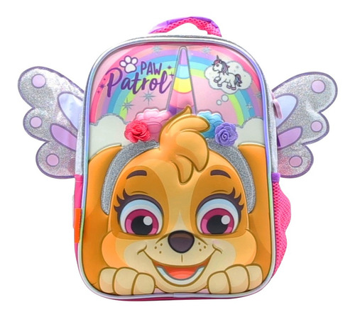 Mochila Jardín Paw Patrol Skye Rosa C/alas Y Relieve | Orig