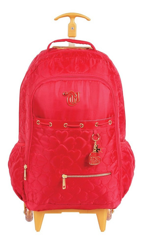 Mochila Carrinho C/rodinhas Capricho Love Vii Vermelha 2016