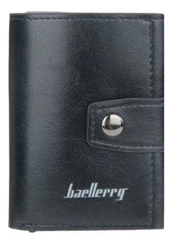 Carteira Masculina Com Bloqueador Rfid Preta Baellerry Preto Liso