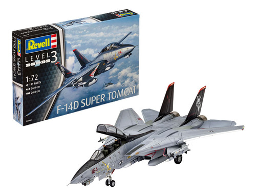 Revell  F-14D Super Tomcat 3960 1:72 avión gris