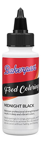 Bakerpan Midnight Black Gel Colorante Alimentario Para Decor